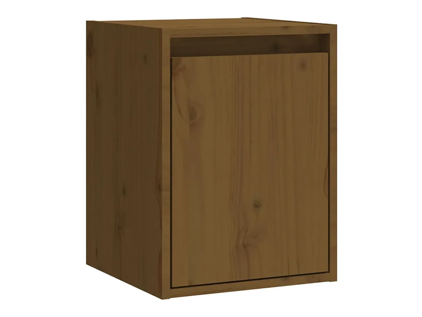 Armarios de pared 2 uds Marrón miel 30x30x40 cm Pino macizo