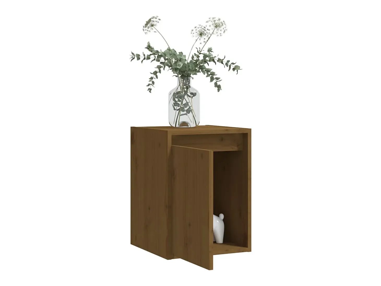 Armarios de pared 2 uds Marrón miel 30x30x40 cm Pino macizo