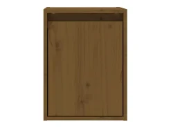 Armarios de pared 2 uds Marrón miel 30x30x40 cm Pino macizo