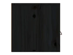 Armarios de pared 2 uds Negro 60x30x30 cm Madera maciza de pino