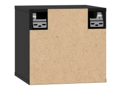 Armarios de pared 2 uds Negro 31,5x30x30 cm Madera maciza de pino