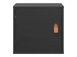 Armarios de pared 2 uds Negro 31,5x30x30 cm Madera maciza de pino
