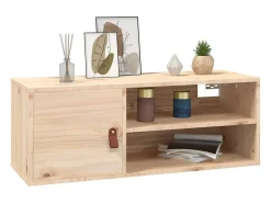 Armarios de pared 2 uds 80x30x30 cm Madera maciza de pino