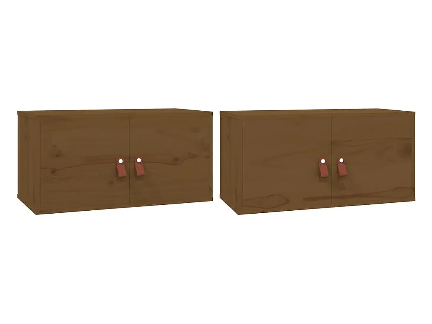 armarios de pared marrón miel 60x30x30cm madera maciza de pino