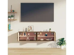 armarios de pared marrón miel 60x30x30cm madera maciza de pino