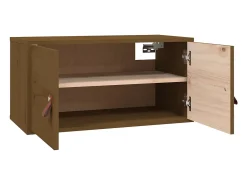 armarios de pared marrón miel 60x30x30cm madera maciza de pino