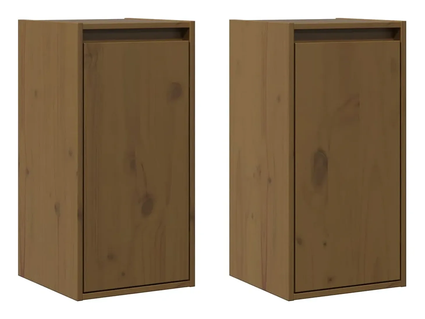 armarios de pared marrón miel de 30 x 30 x 60 cm de madera maciza de pino.