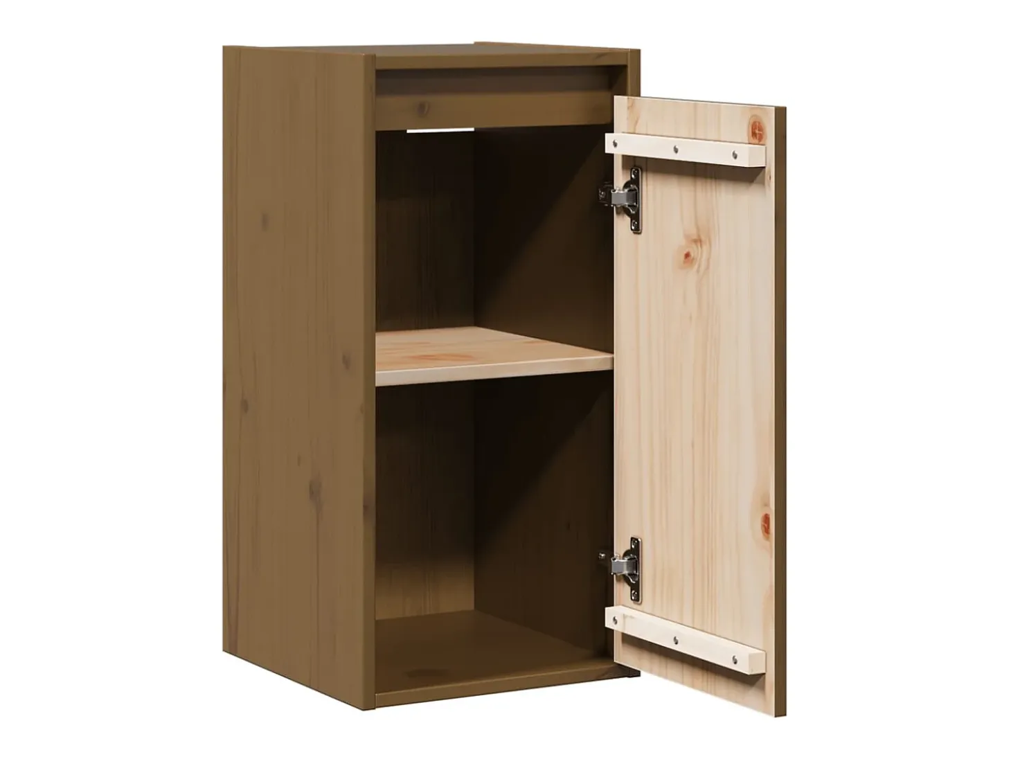 armarios de pared marrón miel de 30 x 30 x 60 cm de madera maciza de pino.