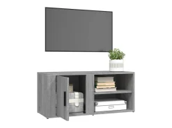 Arnaldo Mueble para TV madera contrachapada gris Sonoma 80x31,5x36 cm
