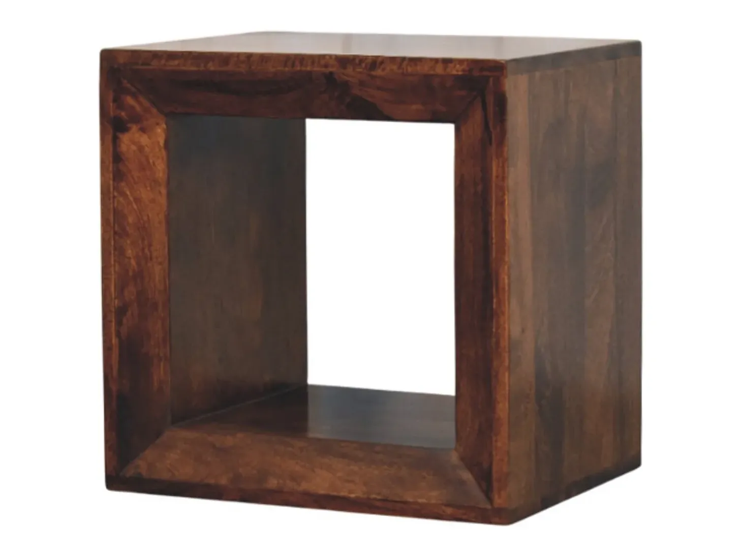 Artisan Furniture Madera maciza Mesa auxiliar Solis Open California Walnut