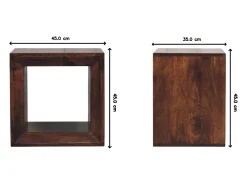 Artisan Furniture Madera maciza Mesa auxiliar Solis Open California Walnut