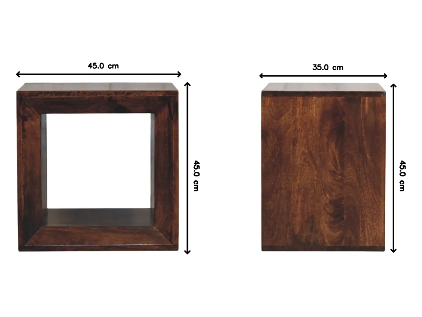 Artisan Furniture Madera maciza Mesa auxiliar Solis Open California Walnut
