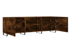 Astrid Helene Mueble de TV madera de ingeniería roble ahumado 150x30x50 cm