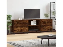 Astrid Helene Mueble de TV madera de ingeniería roble ahumado 150x30x50 cm