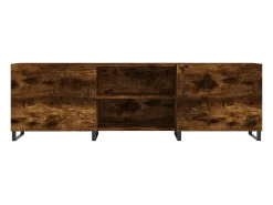 Astrid Helene Mueble de TV madera de ingeniería roble ahumado 150x30x50 cm
