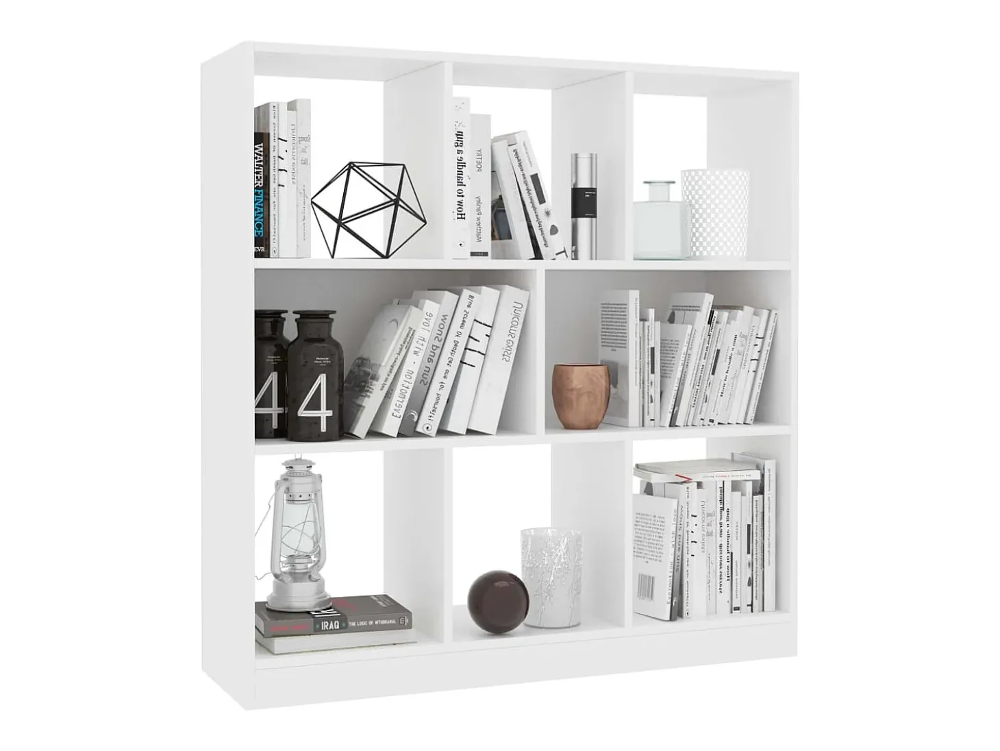 Avenra Estantería librería madera contrachapada blanco 97,5x29,5x100cm