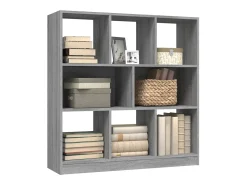 Avenra Estantería madera contrachapada gris Sonoma 97,5x29,5x100 cm