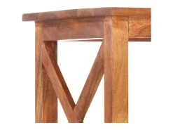 Ayla Estantería de madera maciza de acacia acabado miel 60x30x160 cm