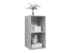 Aymee Mueble de pared de TV madera contrachapada hormigón 37x37x72 cm