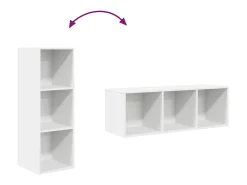 Aymee Mueble de pared para TV madera contrachapada blanco 37x37x107cm