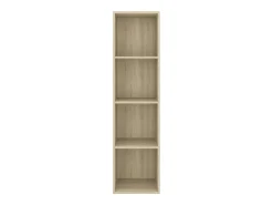 Aymee Mueble TV pared contrachapada color roble Sonoma 37x37x142,5 cm