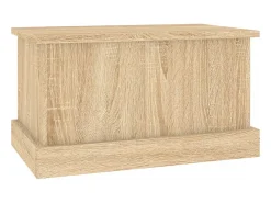 Baúl almacenaje madera contrachapada roble sonoma 50x30x28 cm ES208669