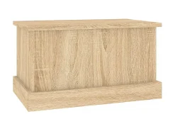 Baúl almacenaje madera contrachapada roble sonoma 50x30x28 cm ES208669