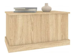 Baúl almacenaje madera contrachapada roble sonoma 70x40x38 cm ES825646