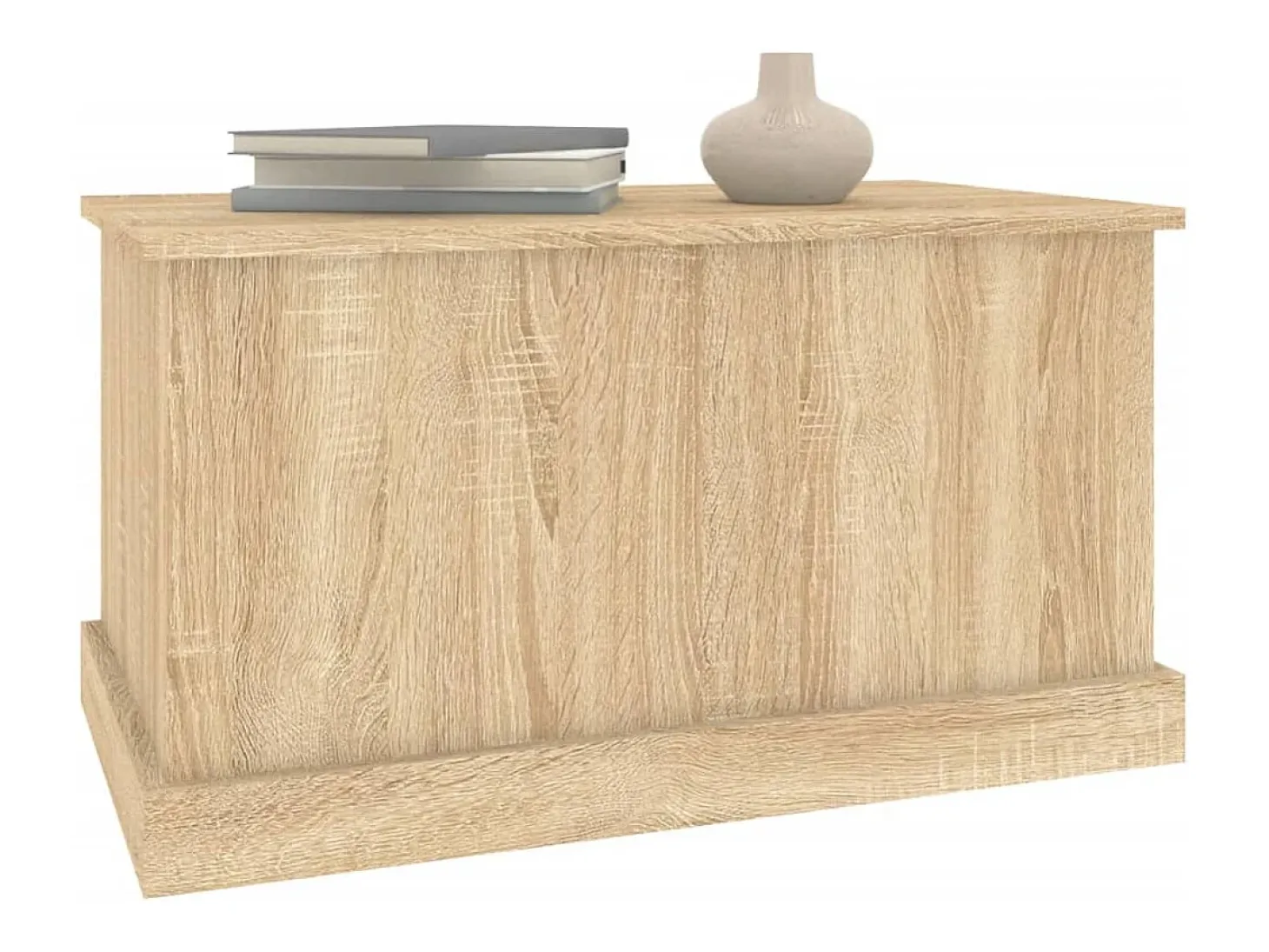 Baúl almacenaje madera contrachapada roble sonoma 70x40x38 cm ES825646