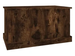 Baúl almacenaje madera contrachapada roble ahumado 70x40x38 cm