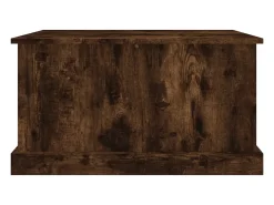Baúl almacenaje madera contrachapada roble ahumado 70x40x38 cm