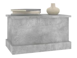Baúl almacenaje madera contrachapada gris hormigón 50x30x28 cm ES630655