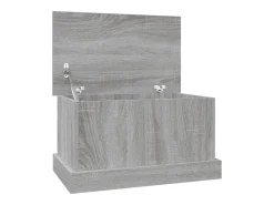 Baúl almacenaje madera contrachapada gris sonoma 50x30x28 cm