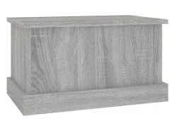 Baúl almacenaje madera contrachapada gris sonoma 50x30x28 cm