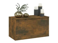 Baúl almacenaje madera contrachapada roble ahumado 84x42x46 cm