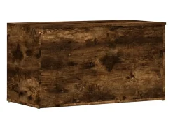Baúl almacenaje madera contrachapada roble ahumado 84x42x46 cm
