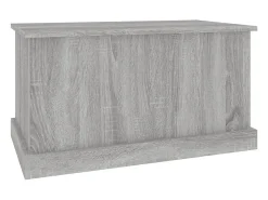 Baúl almacenaje madera contrachapada gris sonoma 70x40x38 cm ES360679