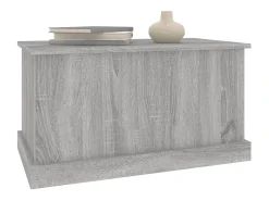 Baúl almacenaje madera contrachapada gris sonoma 70x40x38 cm ES360679