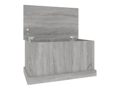 Baúl almacenaje madera contrachapada gris sonoma 70x40x38 cm ES360679