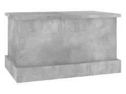 Baúl almacenaje madera contrachapada gris hormigón 50x30x28 cm