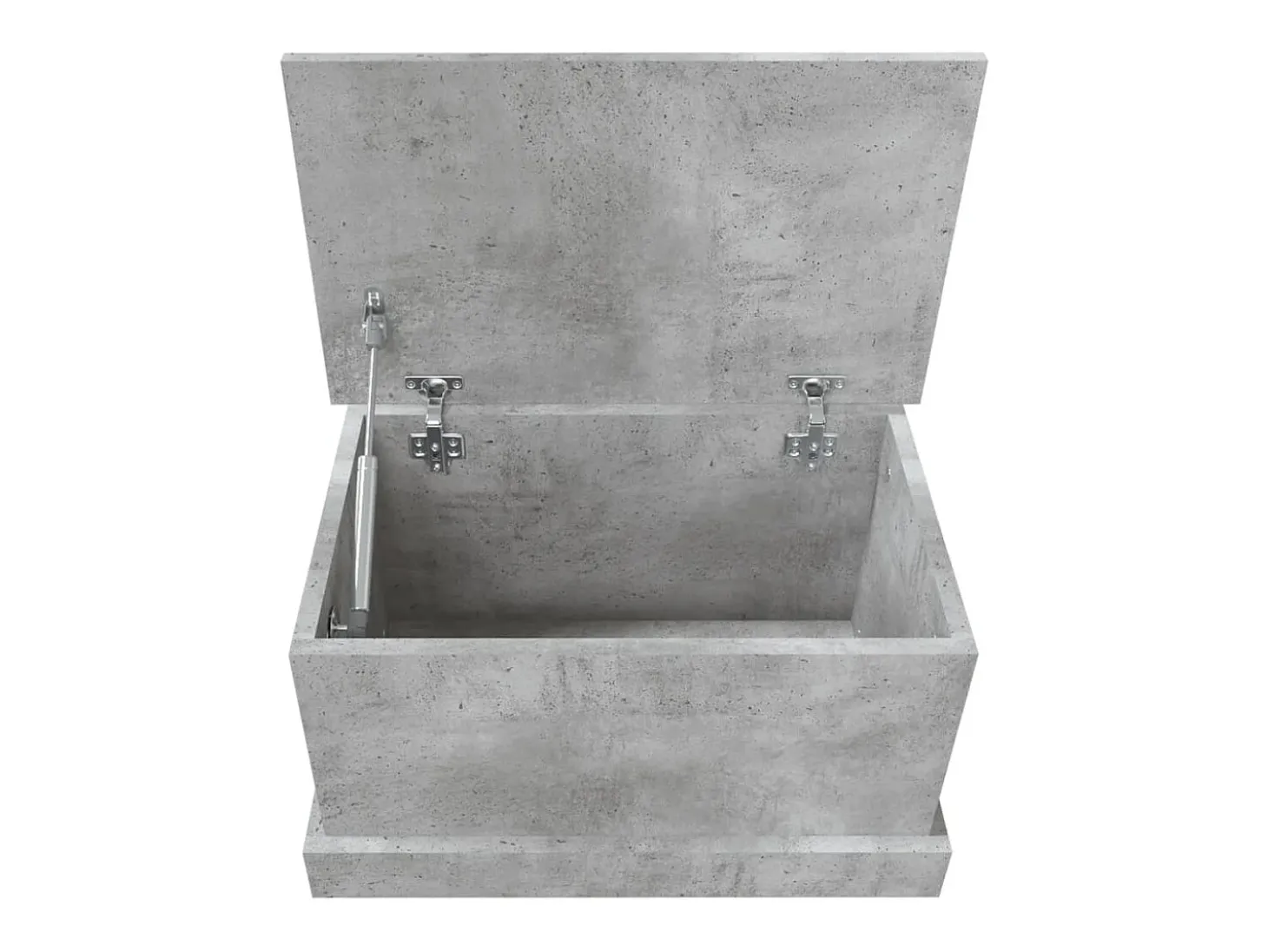 Baúl almacenaje madera contrachapada gris hormigón 50x30x28 cm