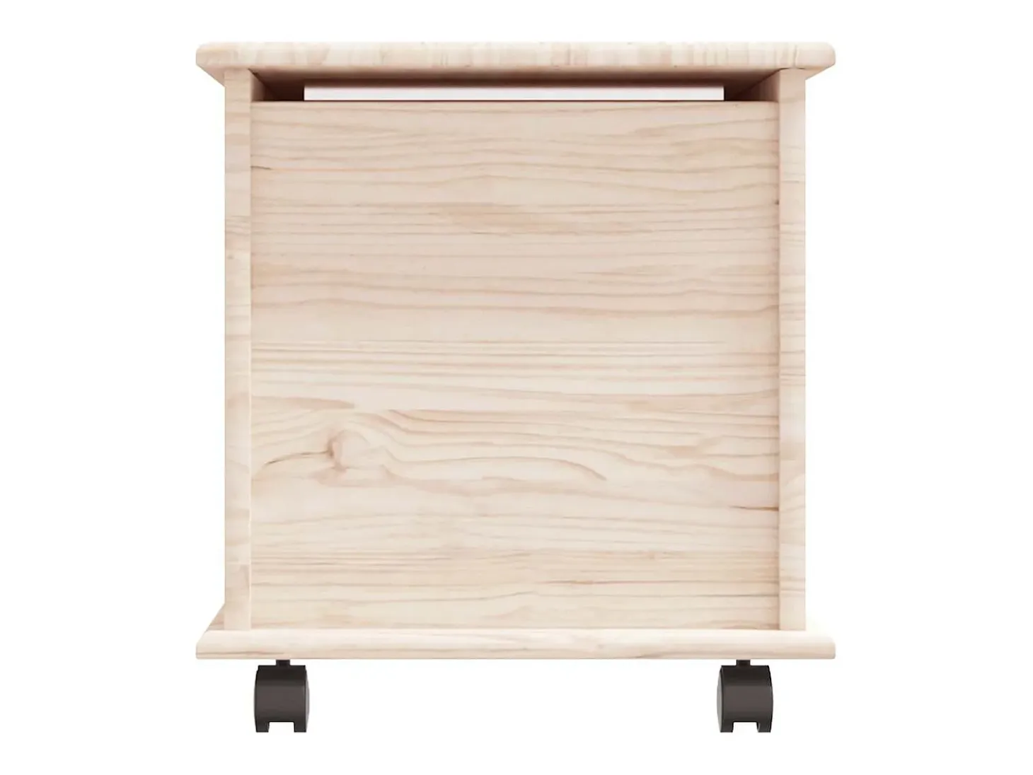 Baúl de almacenaje con ruedas ALTA madera maciza 73x39,5x43 cm