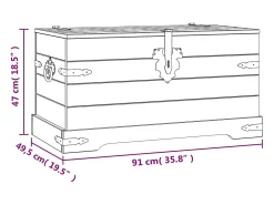 Baúl de almacenaje Corona Range de pino mexicano 91x49,5x47 cm