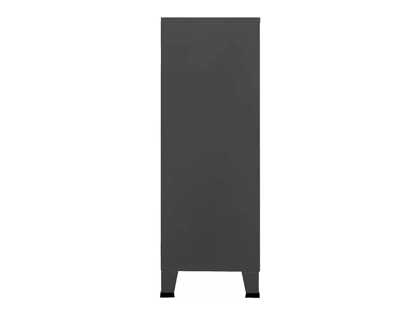 Baúl de almacenaje industrial metal antracita 75x40x115 cm
