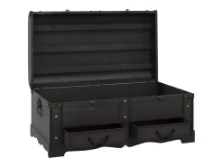 Baúl de almacenaje madera grande negro