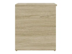Baúl de almacenaje madera contrachapada color roble 84x42x46cm