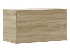 Baúl de almacenaje madera contrachapada color roble 84x42x46cm