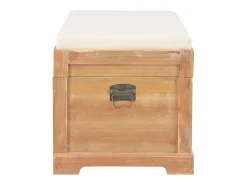 Baúl de almacenamiento con cojín 80x40x40 cm MDF
