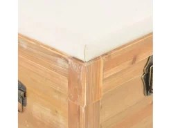 Baúl de almacenamiento con cojín 80x40x40 cm MDF
