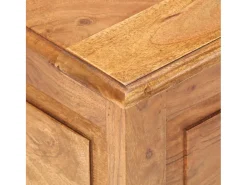 Baúl de madera maciza de acacia 40x40x40 cm